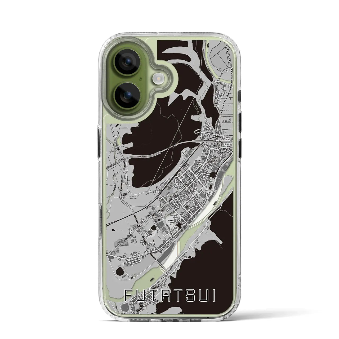 【二ツ井(秋田県)】地図柄iPhoneケース(MagSafeタイプ)