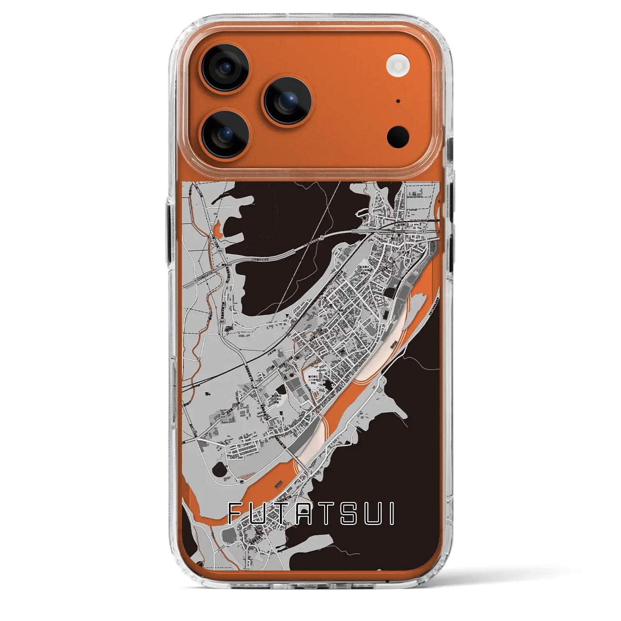 【二ツ井(秋田県)】地図柄iPhoneケース(MagSafeタイプ)