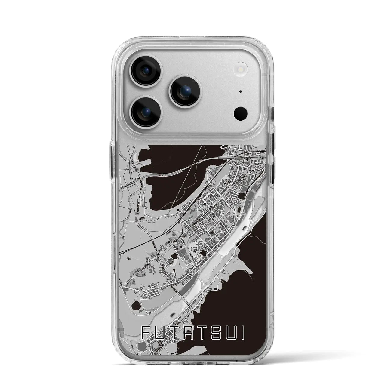 【二ツ井(秋田県)】地図柄iPhoneケース(MagSafeタイプ)