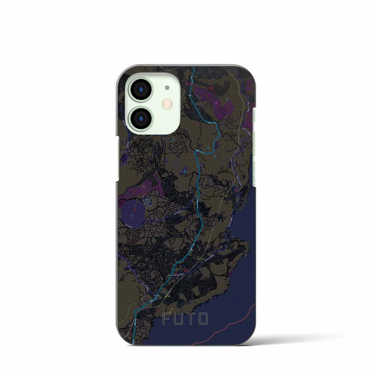 【富戸(静岡県)】地図柄iPhoneケース(バックカバータイプ)