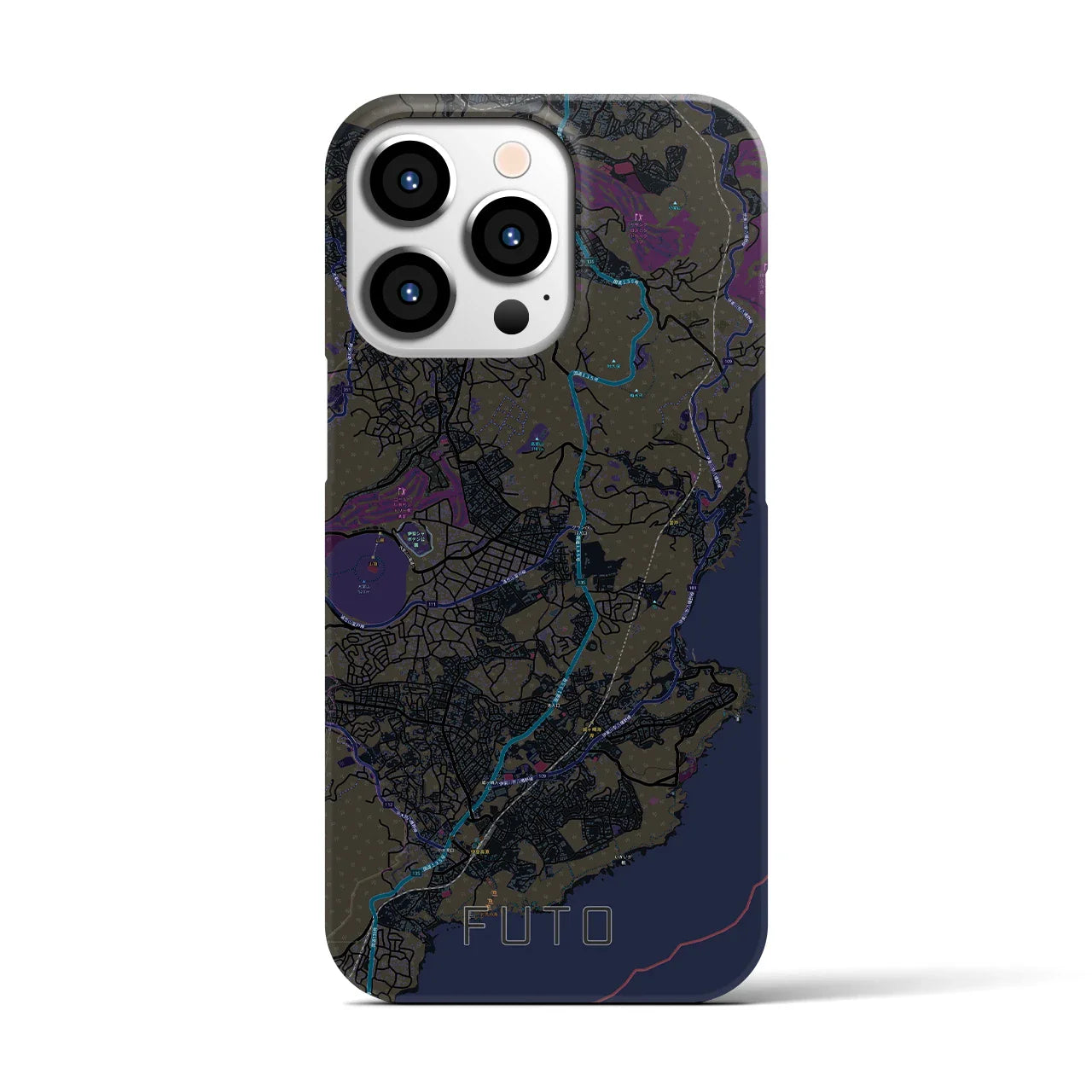 【富戸(静岡県)】地図柄iPhoneケース(バックカバータイプ)