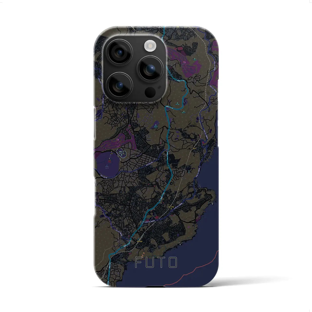 【富戸(静岡県)】地図柄iPhoneケース(バックカバータイプ)