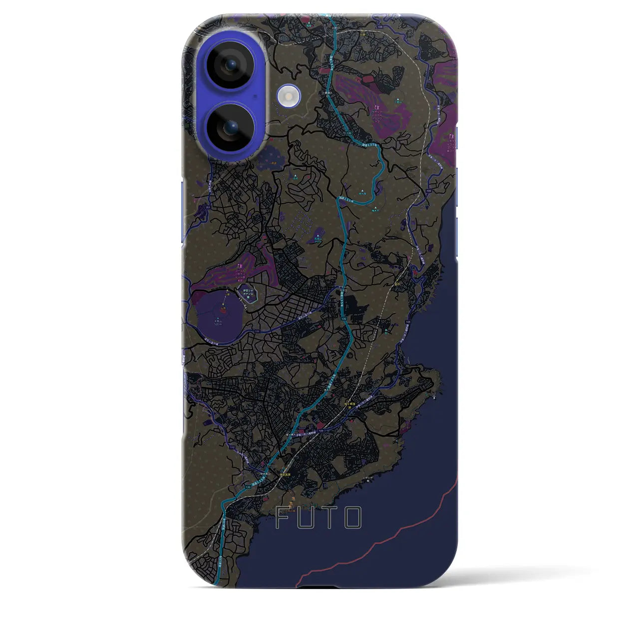 【富戸(静岡県)】地図柄iPhoneケース(バックカバータイプ)