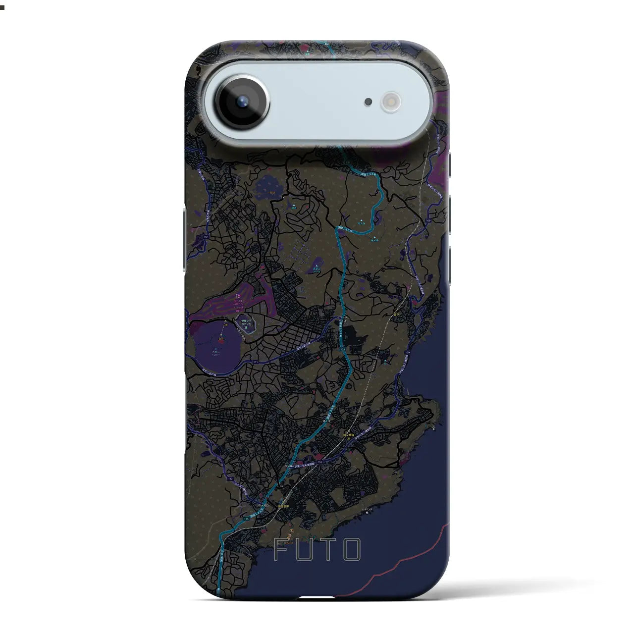 【富戸(静岡県)】地図柄iPhoneケース(バックカバータイプ)