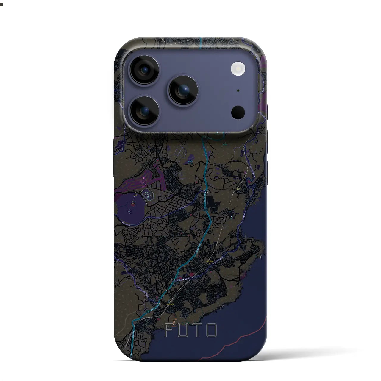 【富戸(静岡県)】地図柄iPhoneケース(バックカバータイプ)