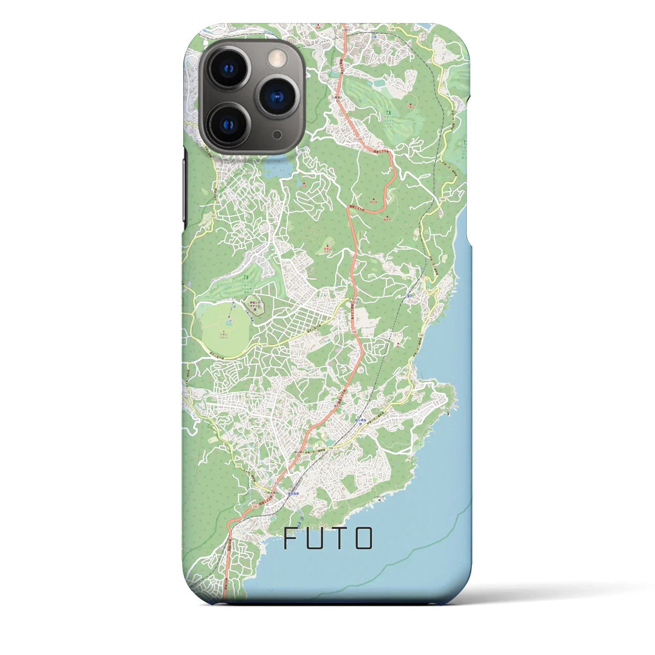 【富戸(静岡県)】地図柄iPhoneケース(バックカバータイプ)
