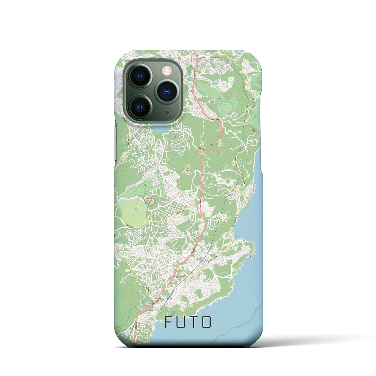 【富戸(静岡県)】地図柄iPhoneケース(バックカバータイプ)