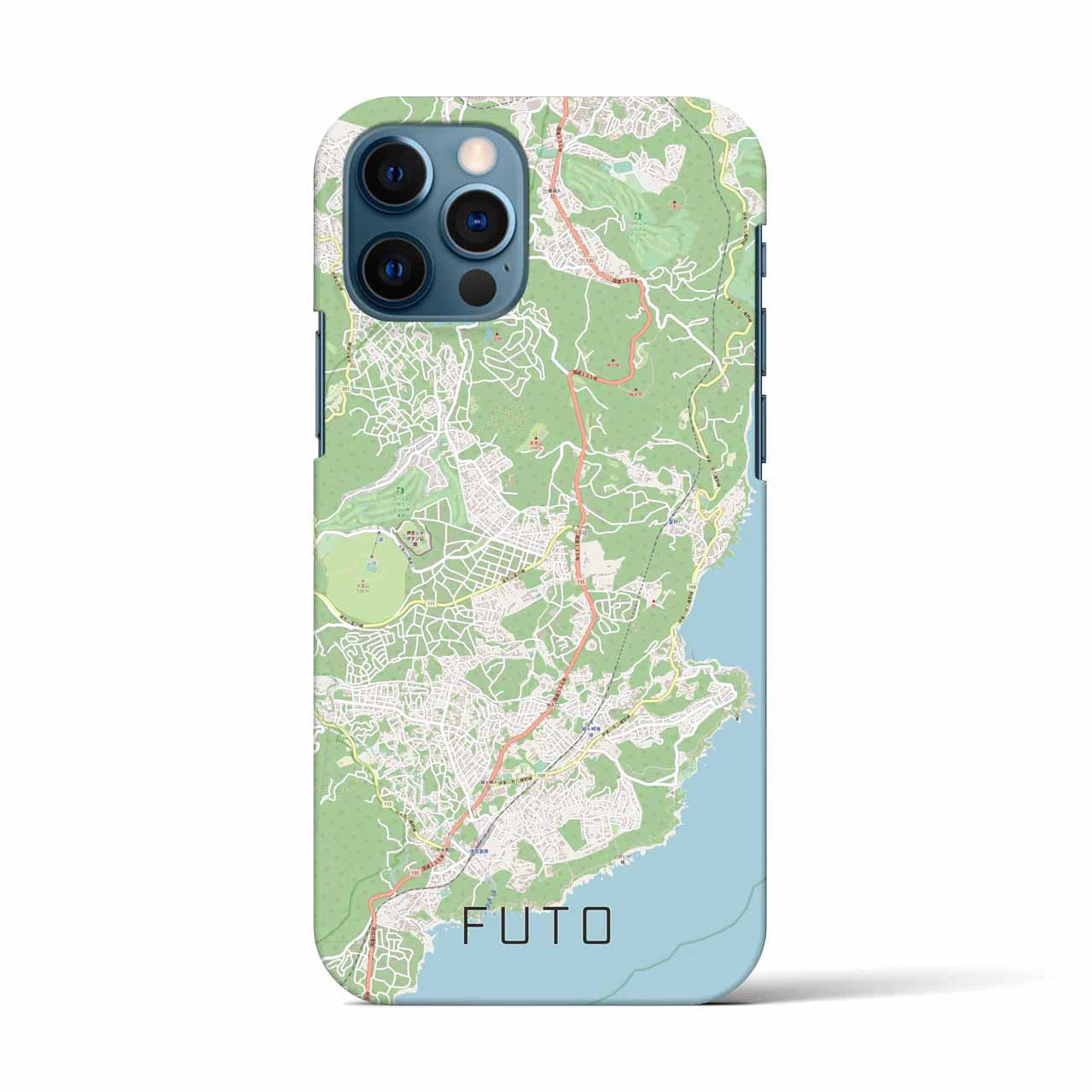 【富戸(静岡県)】地図柄iPhoneケース(バックカバータイプ)
