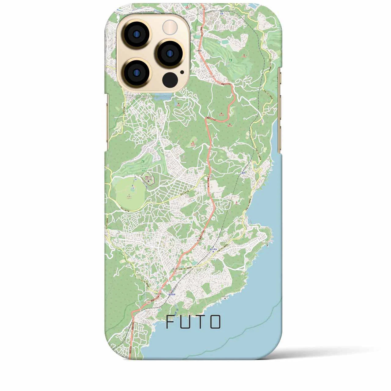 【富戸(静岡県)】地図柄iPhoneケース(バックカバータイプ)
