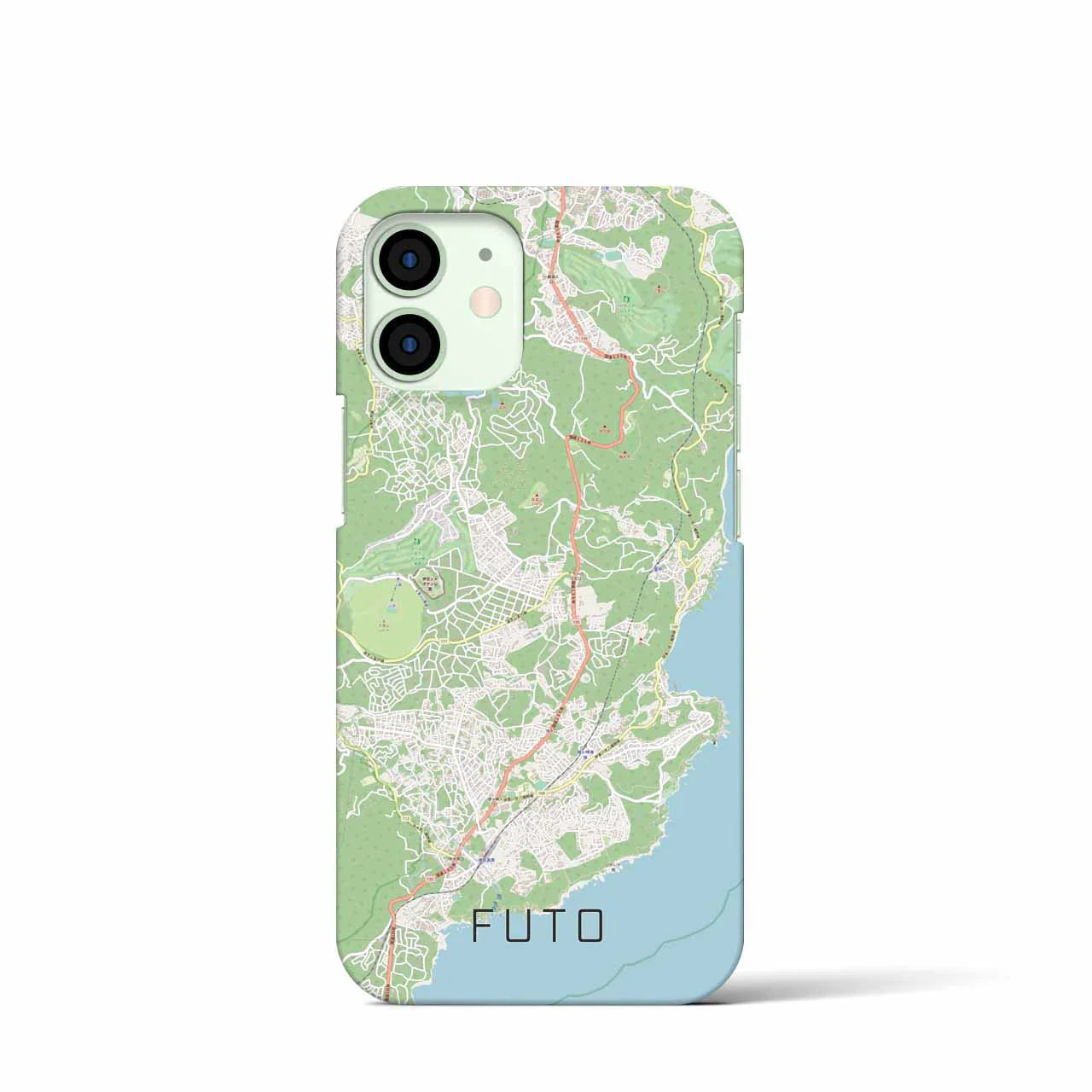 【富戸(静岡県)】地図柄iPhoneケース(バックカバータイプ)