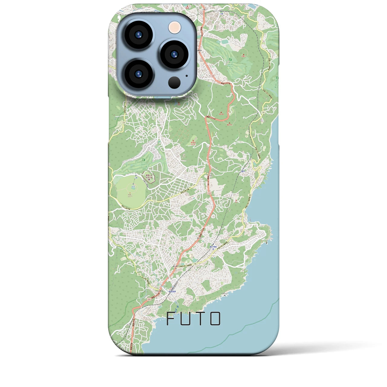 【富戸(静岡県)】地図柄iPhoneケース(バックカバータイプ)