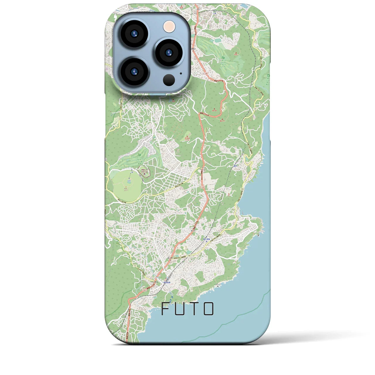 【富戸(静岡県)】地図柄iPhoneケース(バックカバータイプ)