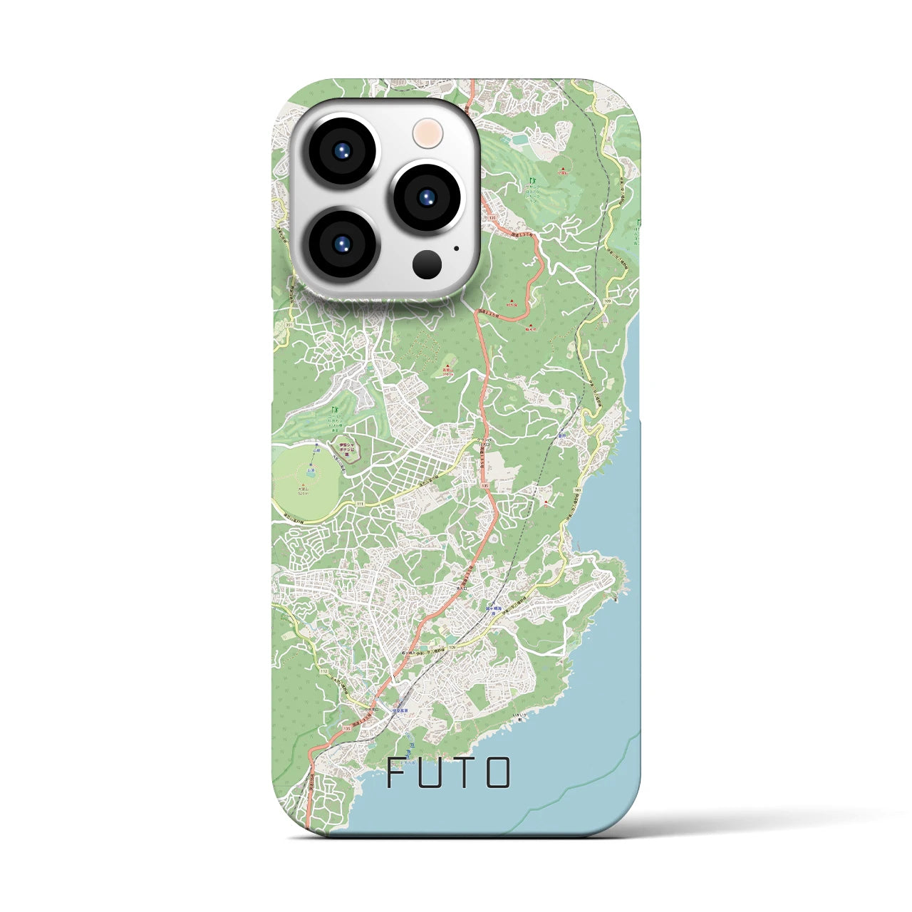 【富戸(静岡県)】地図柄iPhoneケース(バックカバータイプ)