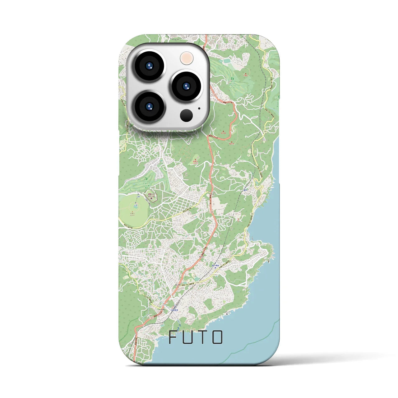 【富戸(静岡県)】地図柄iPhoneケース(バックカバータイプ)