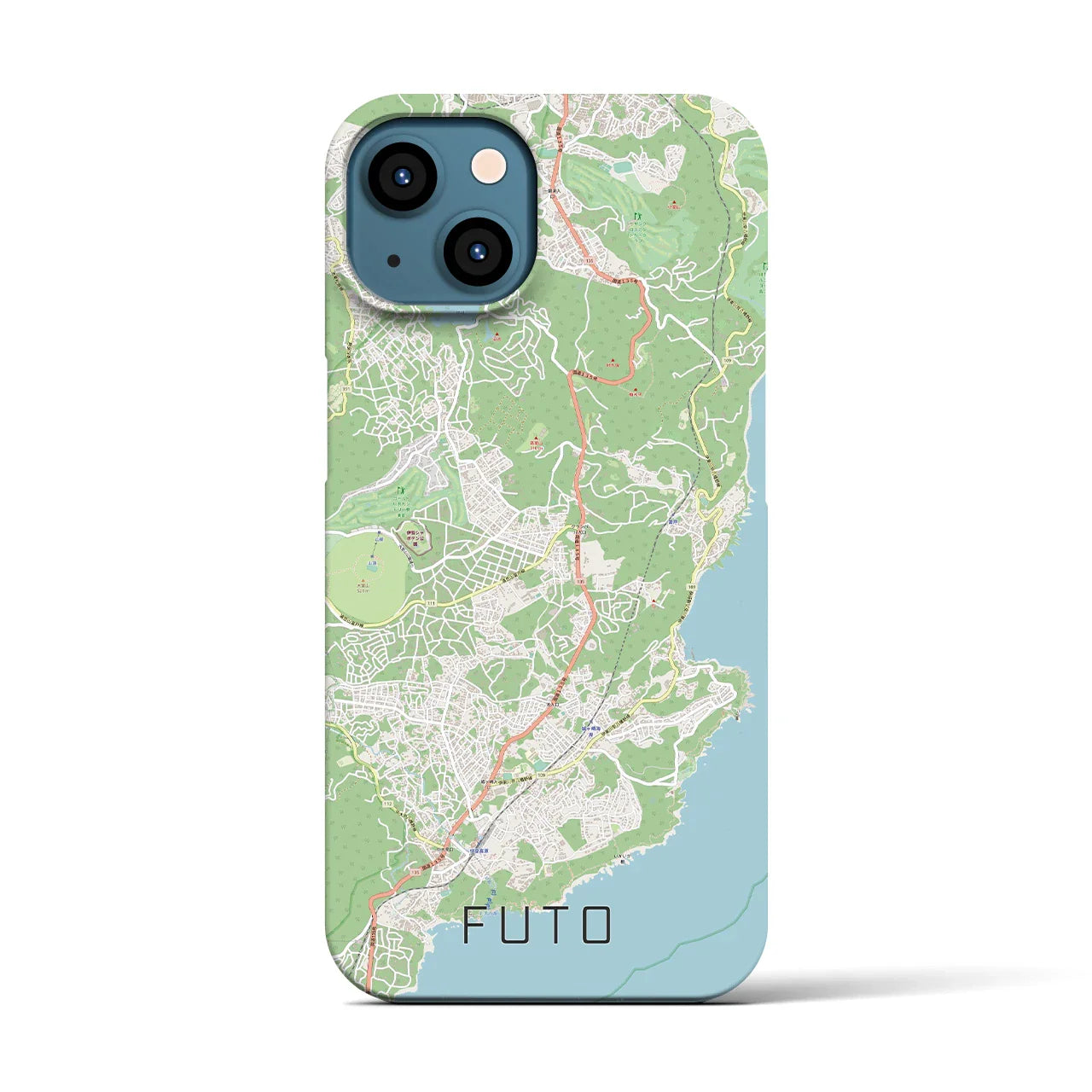 【富戸(静岡県)】地図柄iPhoneケース(バックカバータイプ)