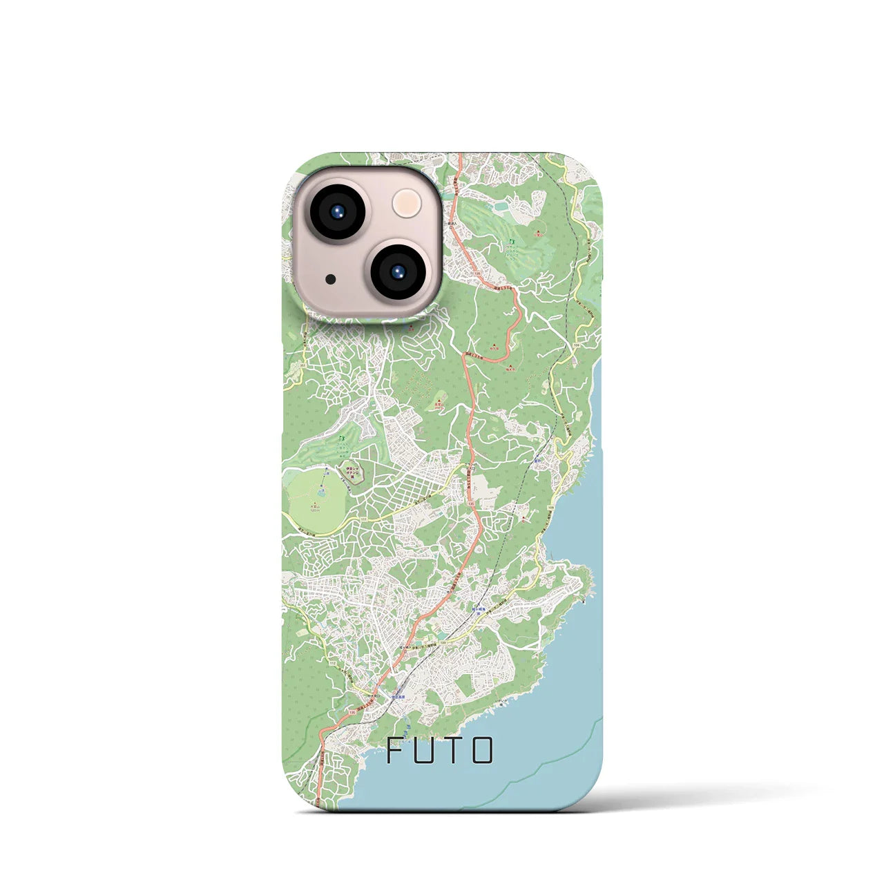 【富戸(静岡県)】地図柄iPhoneケース(バックカバータイプ)