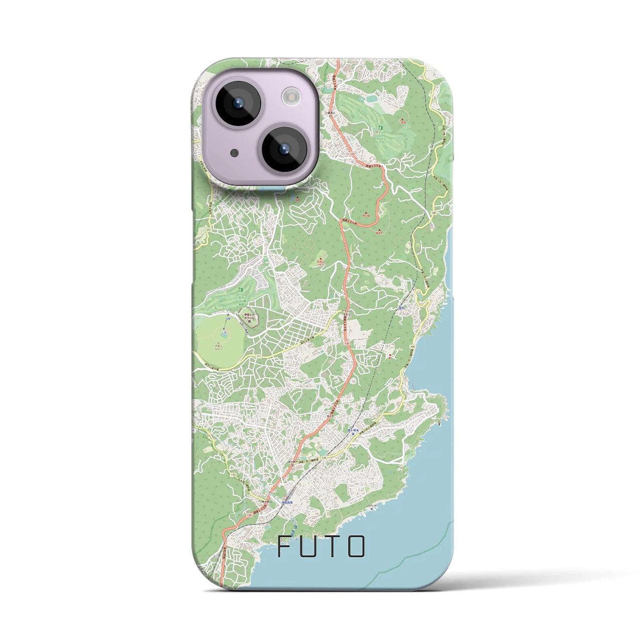 【富戸(静岡県)】地図柄iPhoneケース(バックカバータイプ)