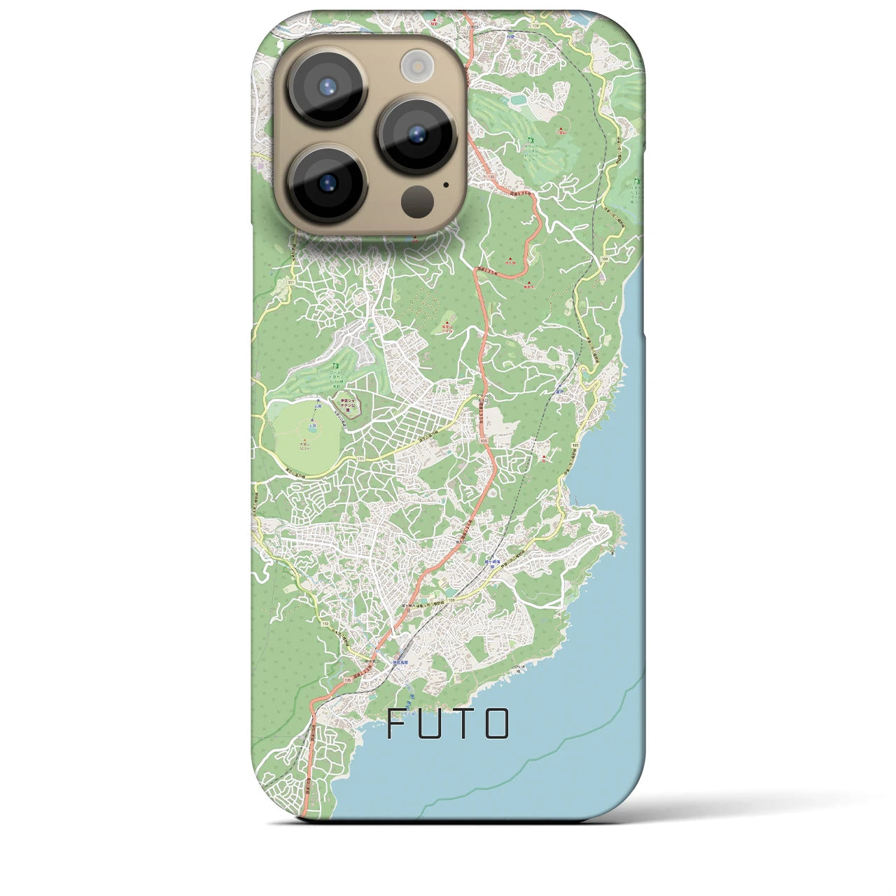 【富戸(静岡県)】地図柄iPhoneケース(バックカバータイプ)