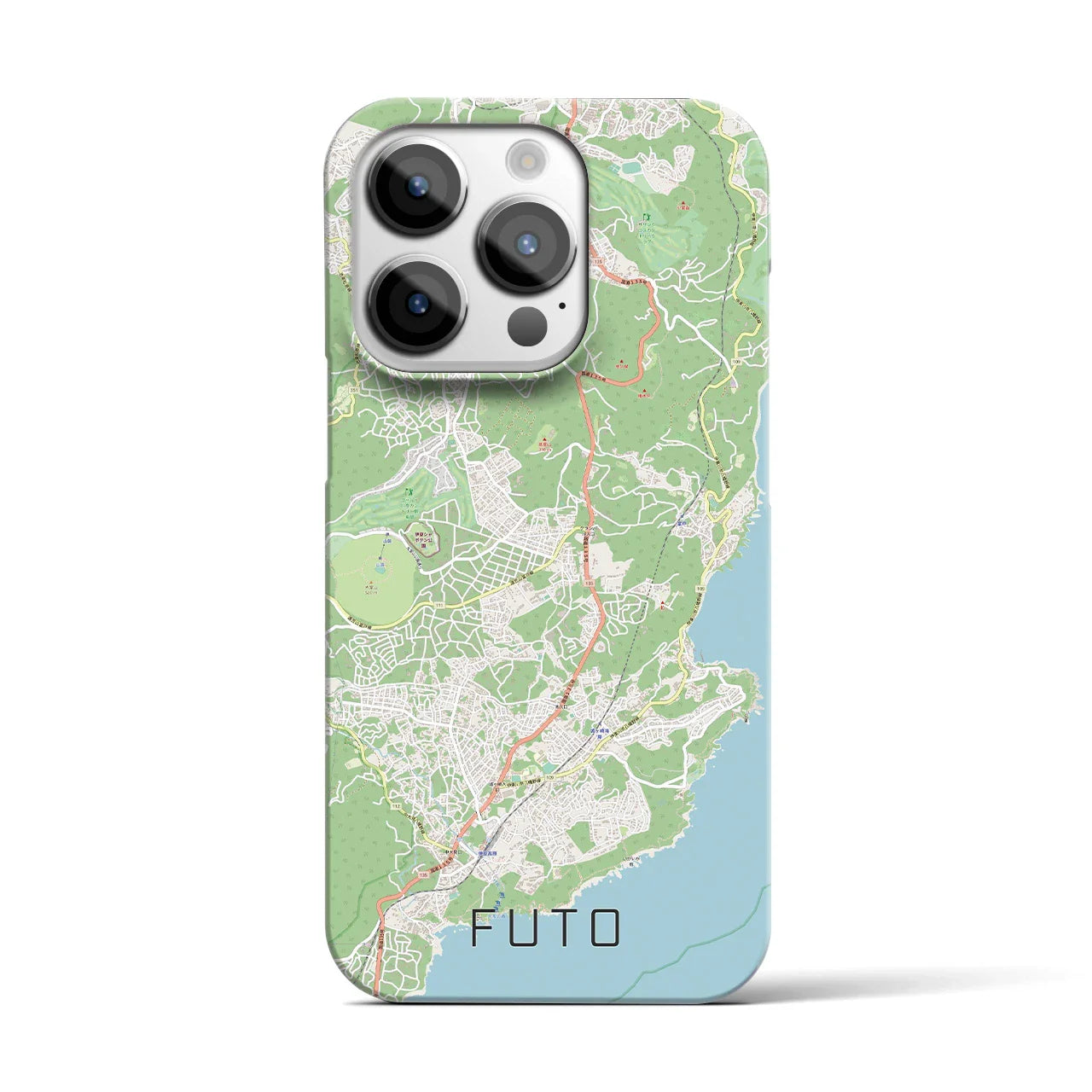【富戸(静岡県)】地図柄iPhoneケース(バックカバータイプ)