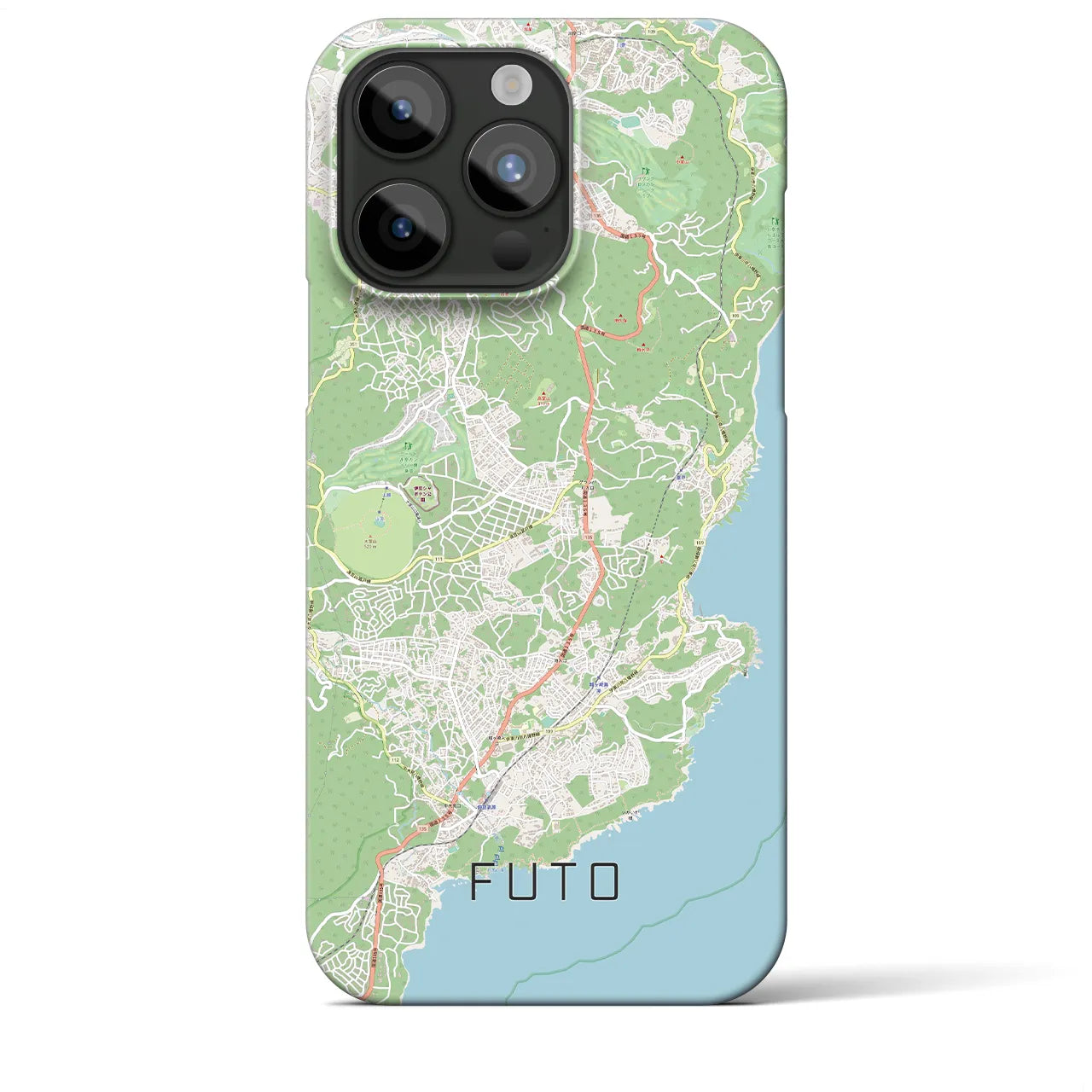 【富戸(静岡県)】地図柄iPhoneケース(バックカバータイプ)