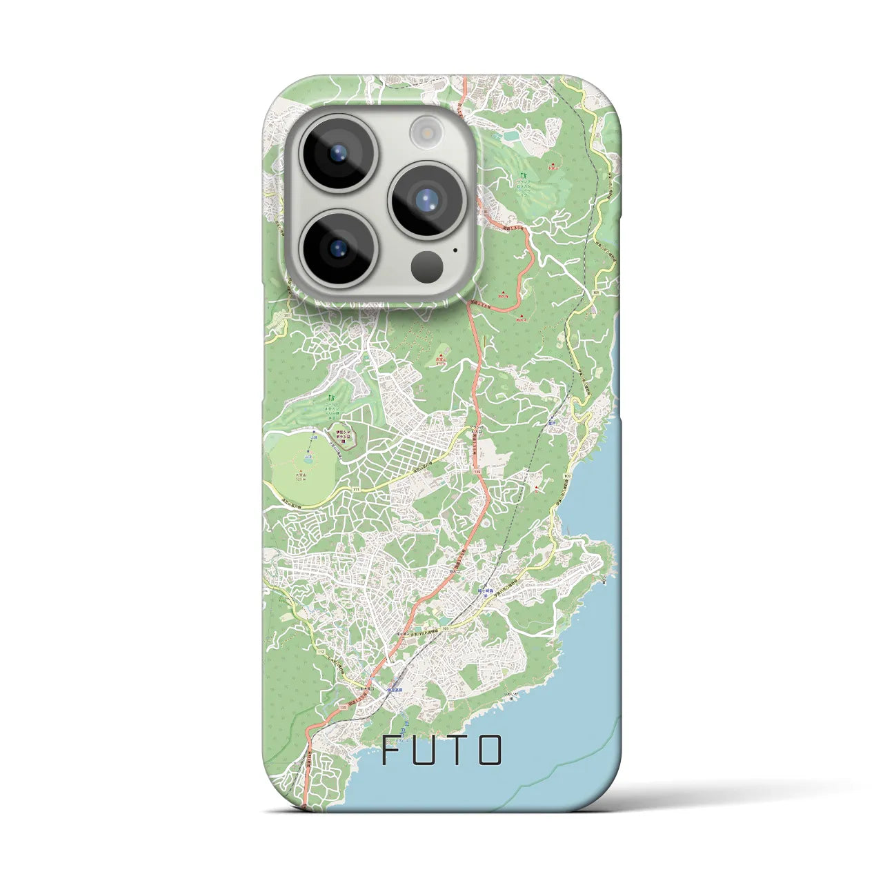【富戸(静岡県)】地図柄iPhoneケース(バックカバータイプ)