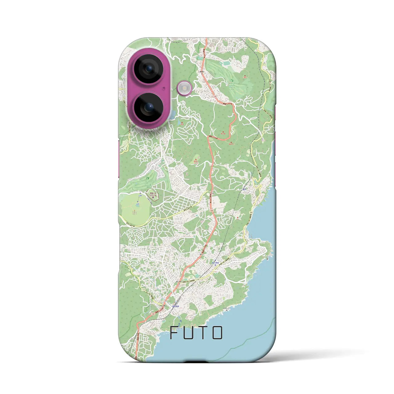 【富戸(静岡県)】地図柄iPhoneケース(バックカバータイプ)