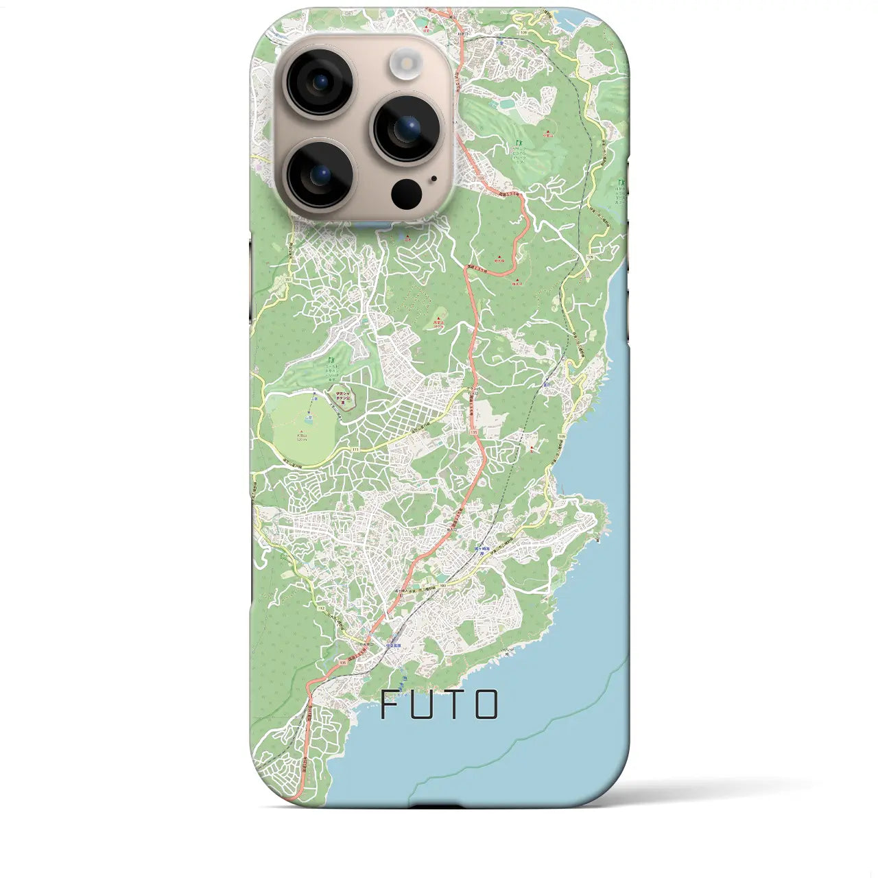 【富戸(静岡県)】地図柄iPhoneケース(バックカバータイプ)