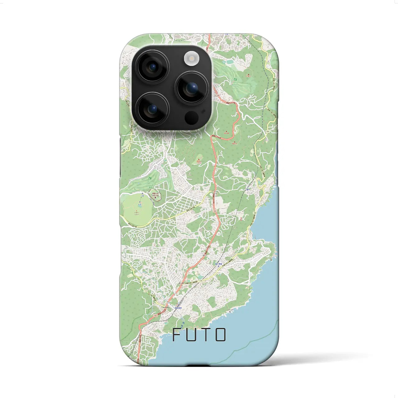 【富戸(静岡県)】地図柄iPhoneケース(バックカバータイプ)