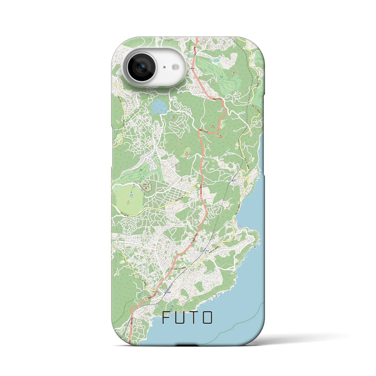 【富戸(静岡県)】地図柄iPhoneケース(バックカバータイプ)