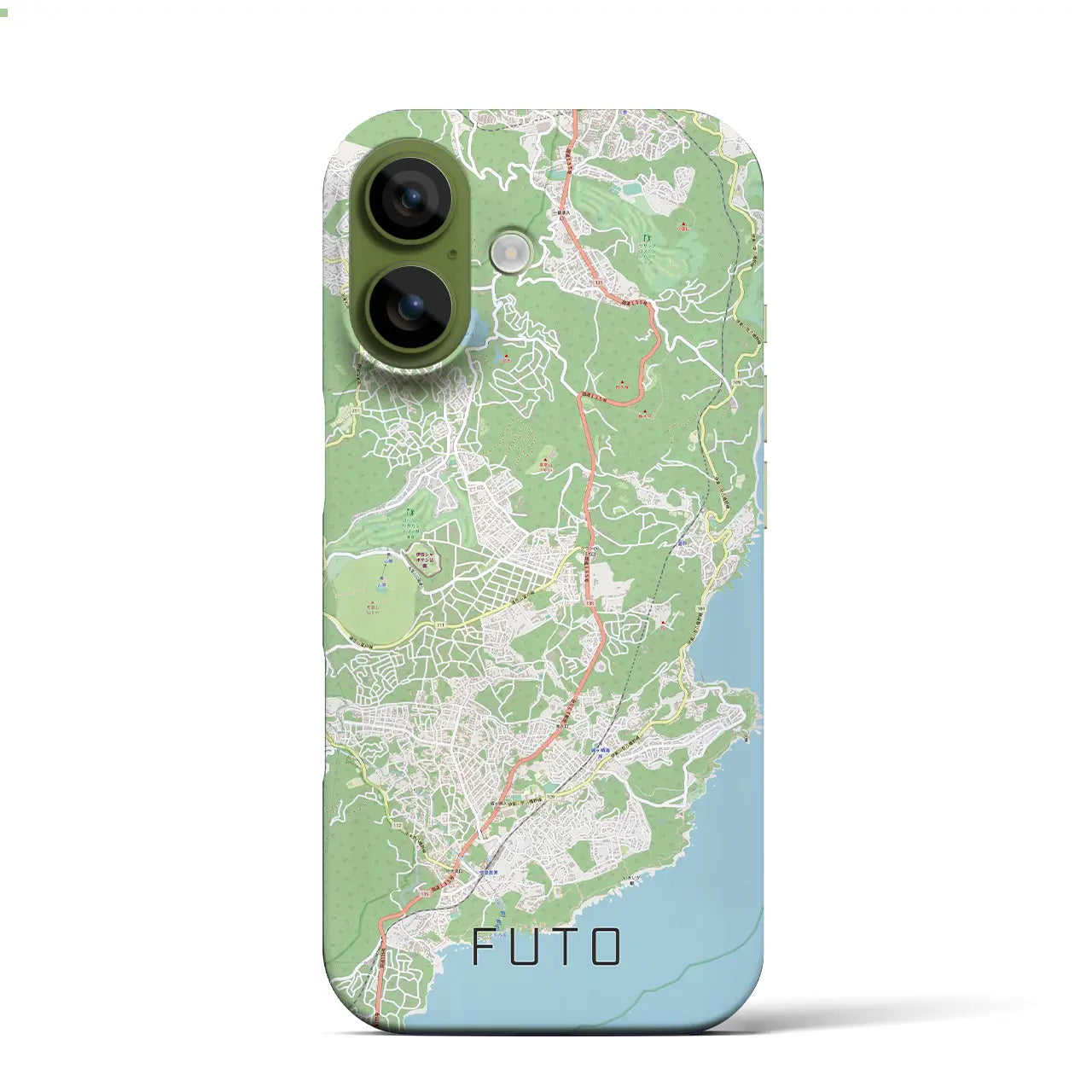 【富戸(静岡県)】地図柄iPhoneケース(バックカバータイプ)