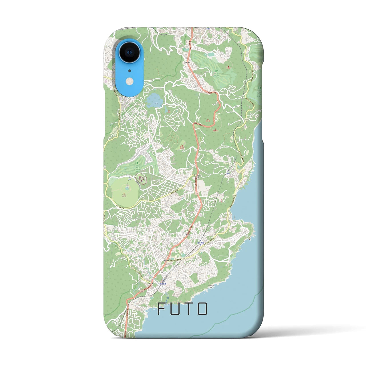 【富戸(静岡県)】地図柄iPhoneケース(バックカバータイプ)