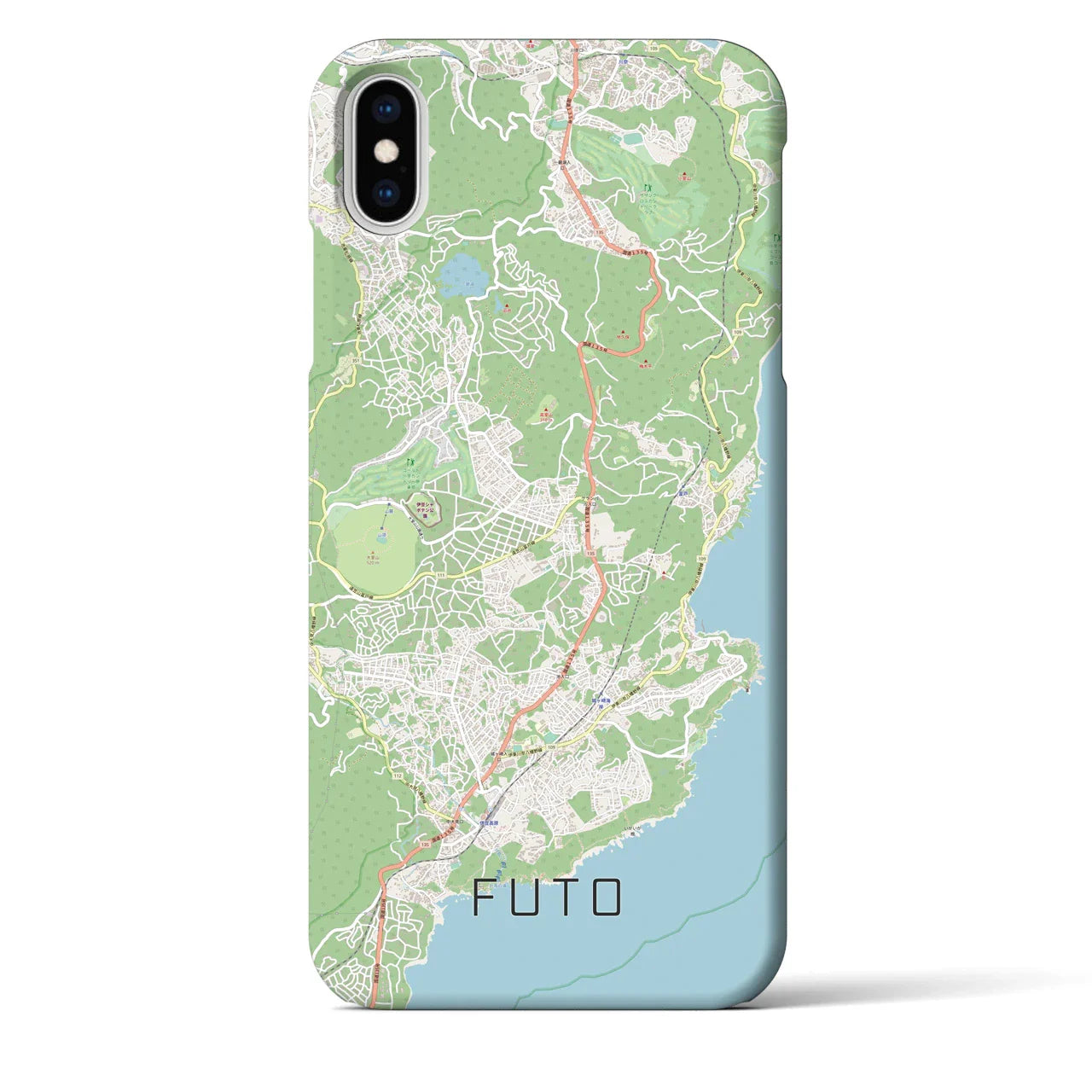 【富戸(静岡県)】地図柄iPhoneケース(バックカバータイプ)