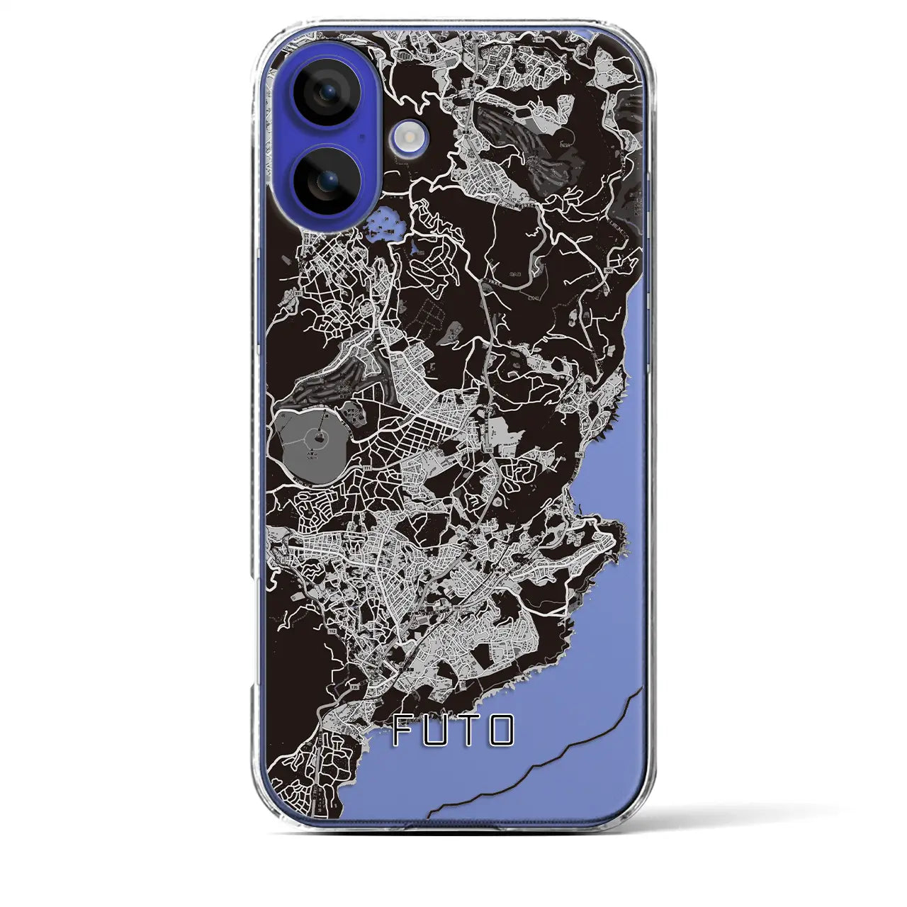 【富戸(静岡県)】地図柄iPhoneケース(クリアタイプ)