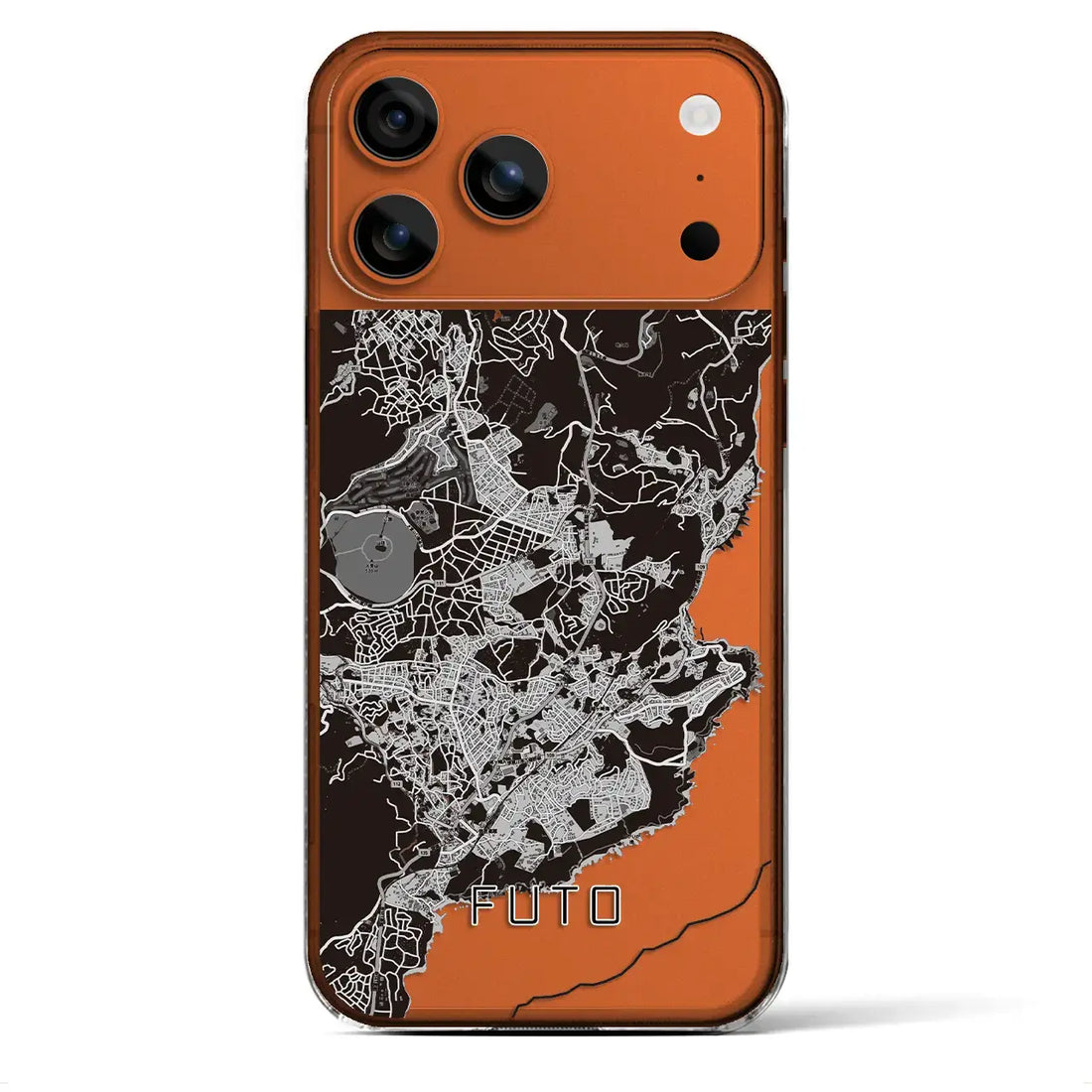 【富戸(静岡県)】地図柄iPhoneケース(クリアタイプ)