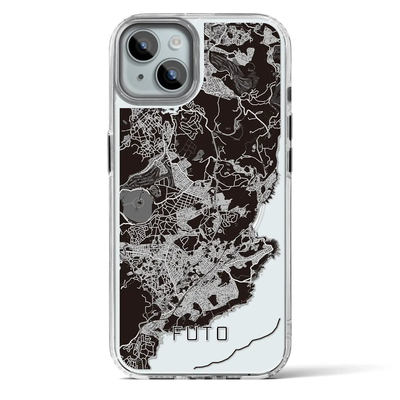 【富戸(静岡県)】地図柄iPhoneケース(MagSafeタイプ)