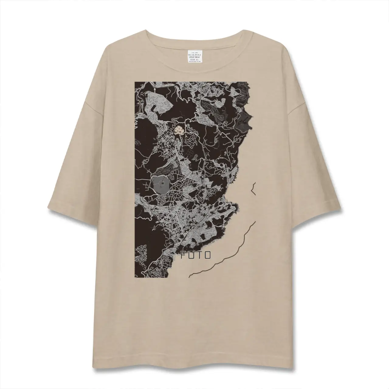 【富戸(静岡県)】地図柄ビッグシルエットTシャツ
