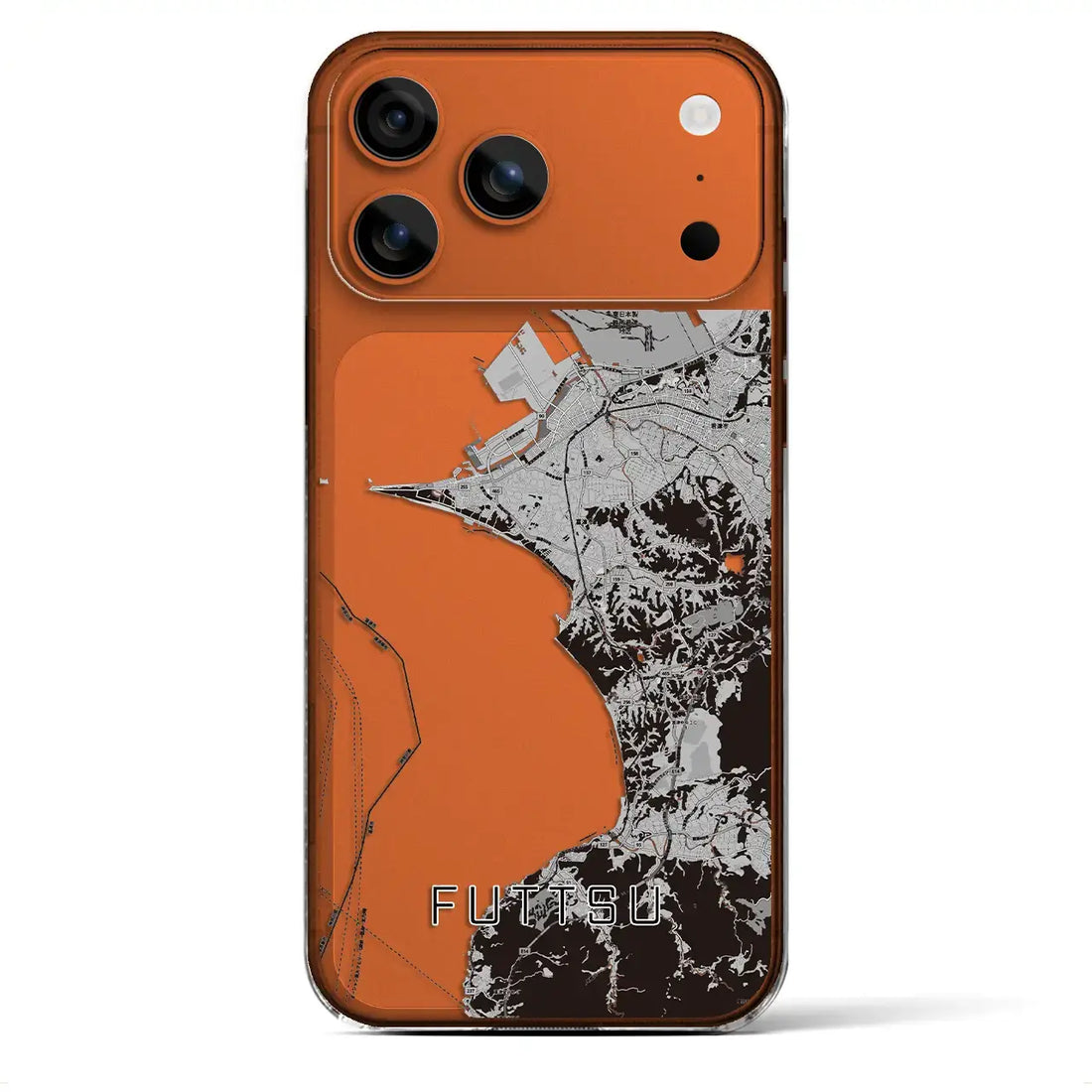 【富津(千葉県)】地図柄iPhoneケース(クリアタイプ)