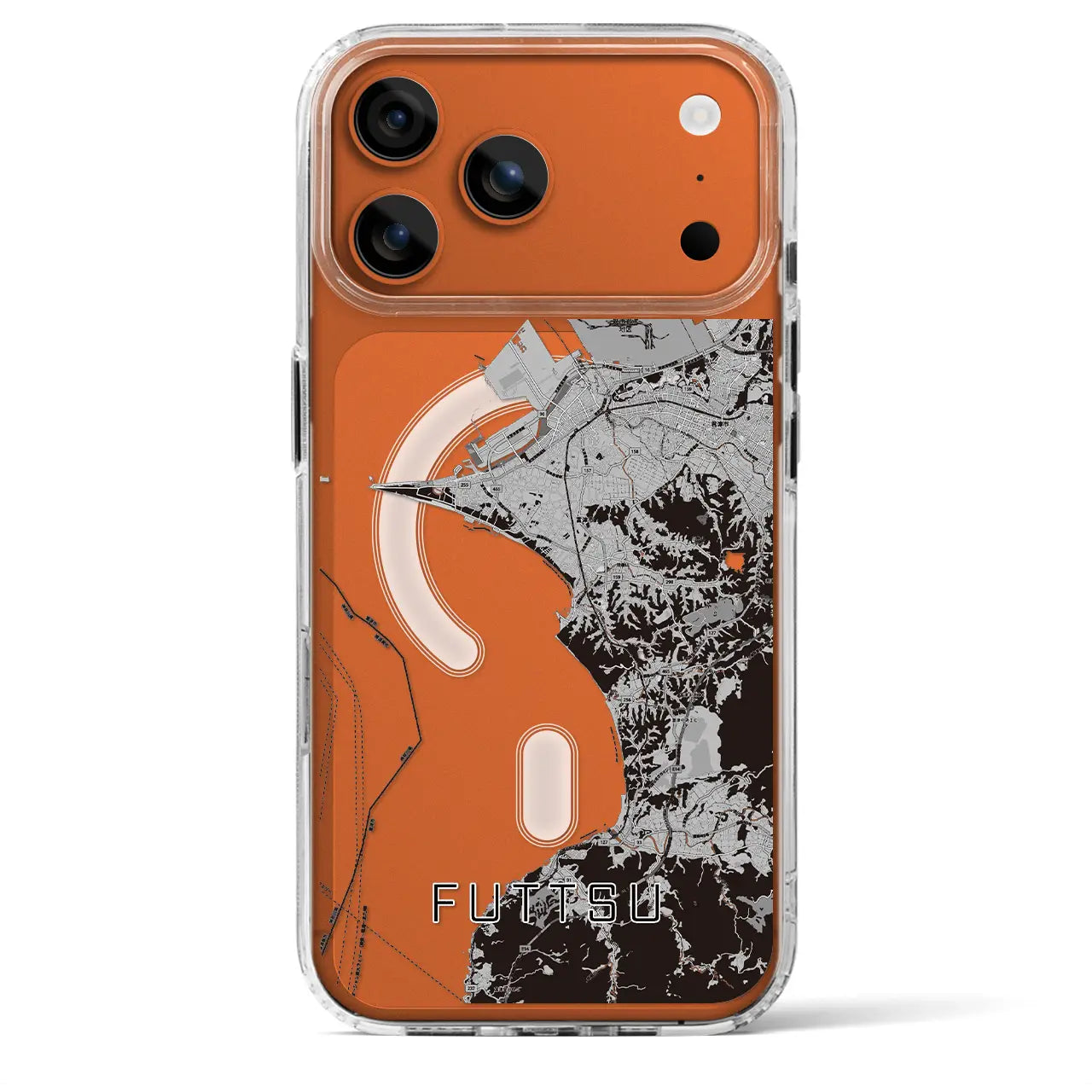 【富津(千葉県)】地図柄iPhoneケース(MagSafeタイプ)