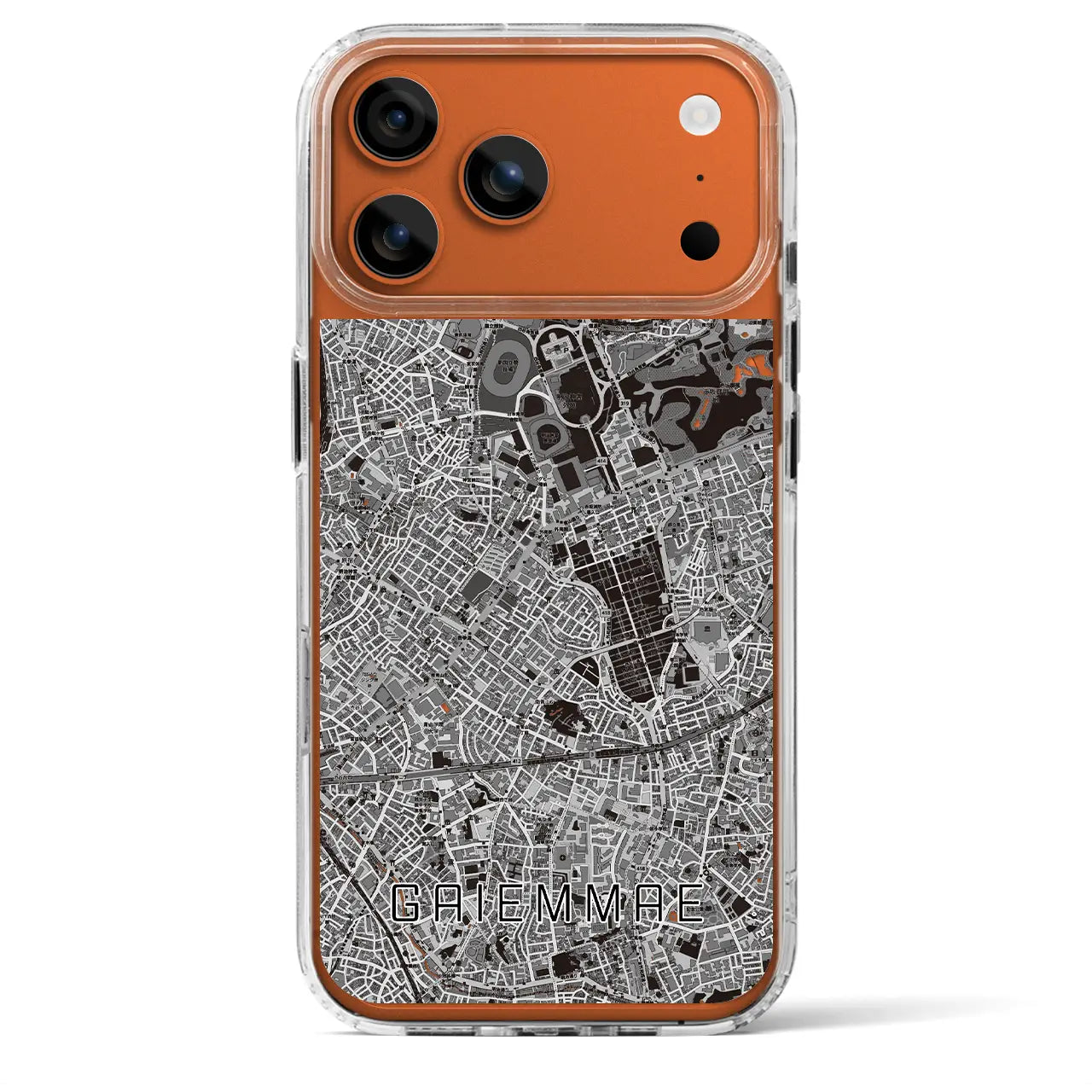 【外苑前(東京都)】地図柄iPhoneケース(MagSafeタイプ)