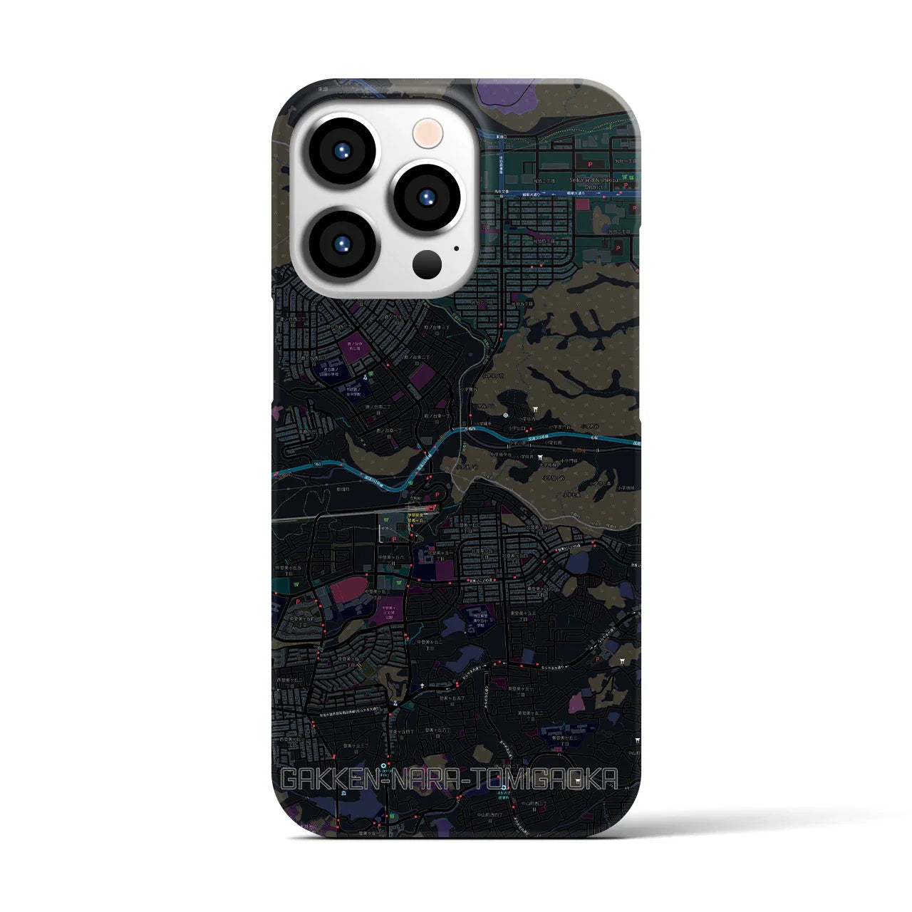 【学研奈良登美ヶ丘(奈良県)】地図柄iPhoneケース(バックカバータイプ)