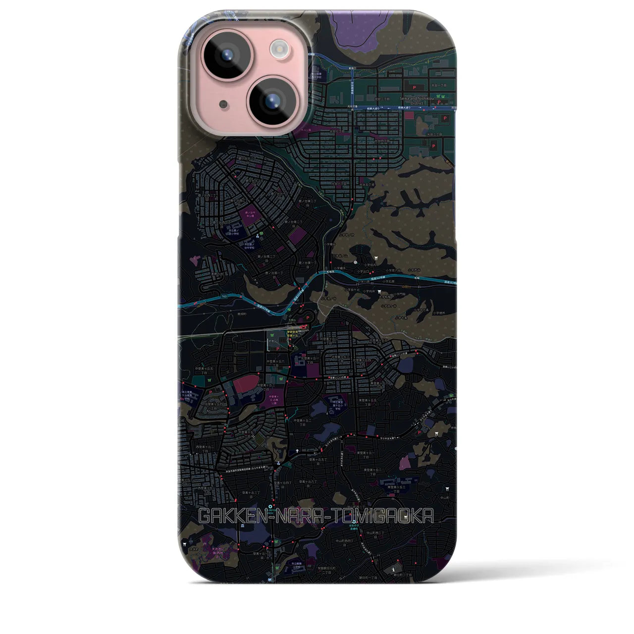 【学研奈良登美ヶ丘(奈良県)】地図柄iPhoneケース(バックカバータイプ)