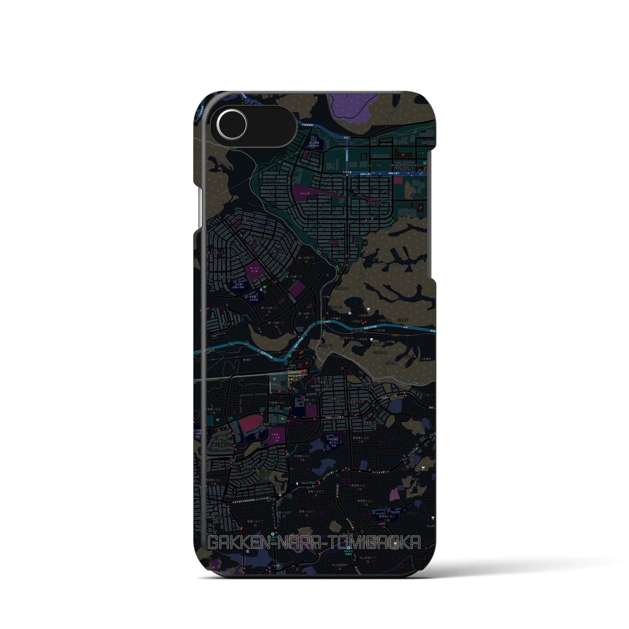 【学研奈良登美ヶ丘(奈良県)】地図柄iPhoneケース(バックカバータイプ)