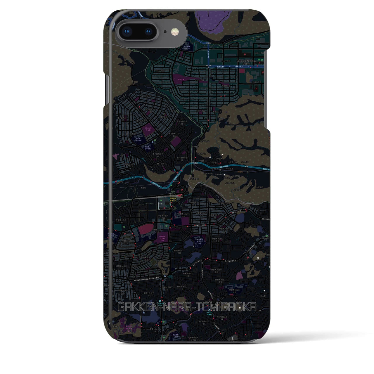 【学研奈良登美ヶ丘(奈良県)】地図柄iPhoneケース(バックカバータイプ)