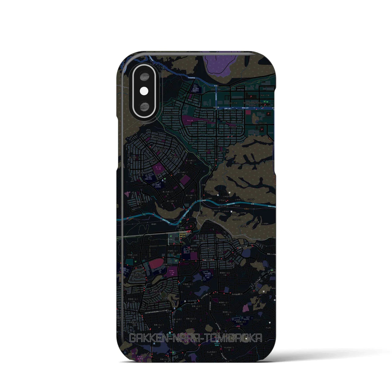 【学研奈良登美ヶ丘(奈良県)】地図柄iPhoneケース(バックカバータイプ)