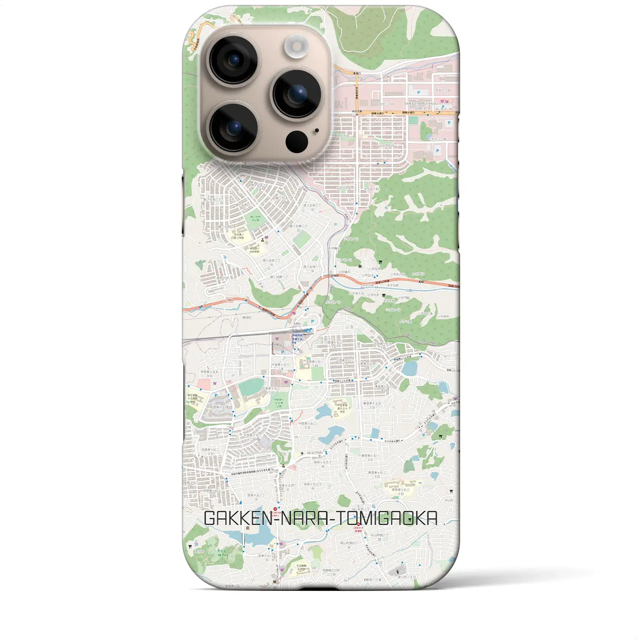 【学研奈良登美ヶ丘(奈良県)】地図柄iPhoneケース(バックカバータイプ)