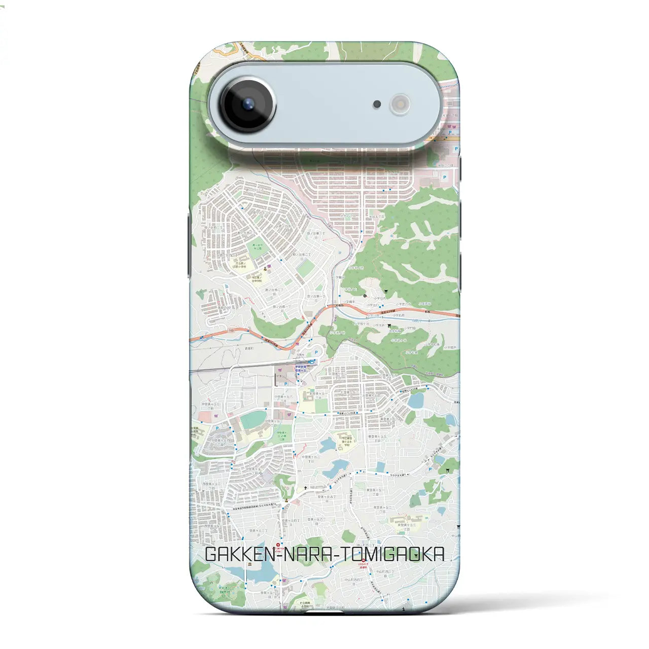 【学研奈良登美ヶ丘(奈良県)】地図柄iPhoneケース(バックカバータイプ)ナチュラル・iPhone 17 Pro Max 用