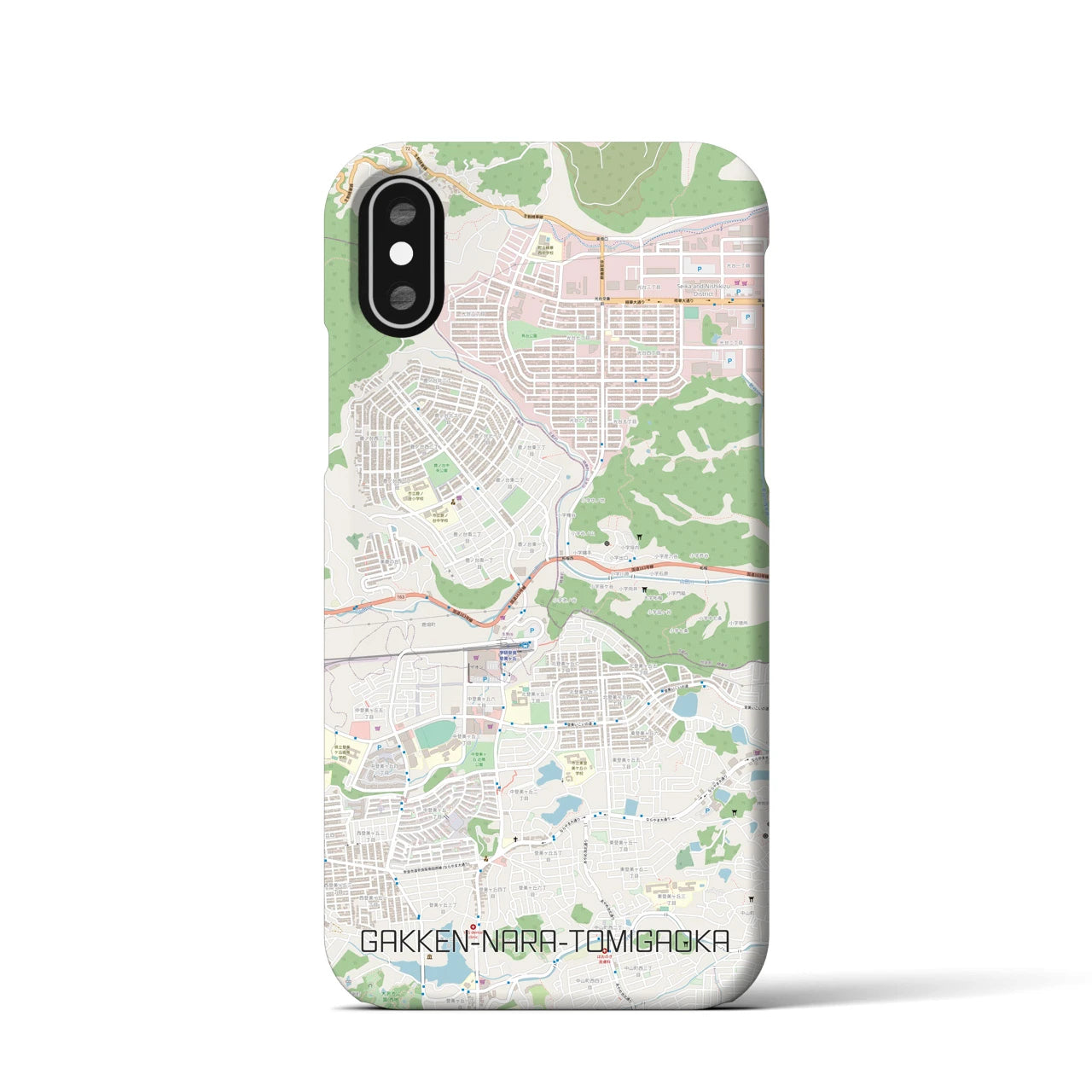 【学研奈良登美ヶ丘(奈良県)】地図柄iPhoneケース(バックカバータイプ)