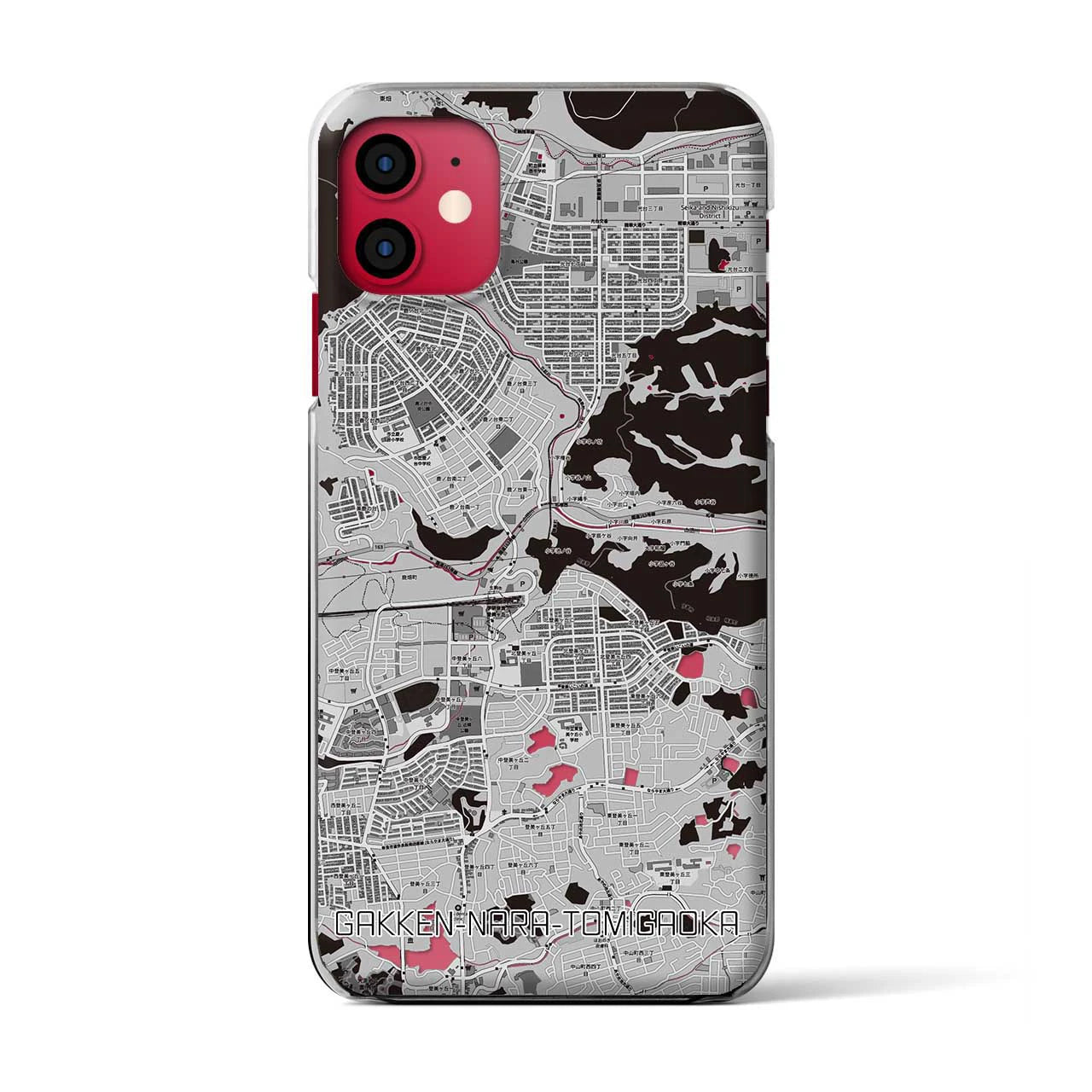 【学研奈良登美ヶ丘(奈良県)】地図柄iPhoneケース(クリアタイプ)
