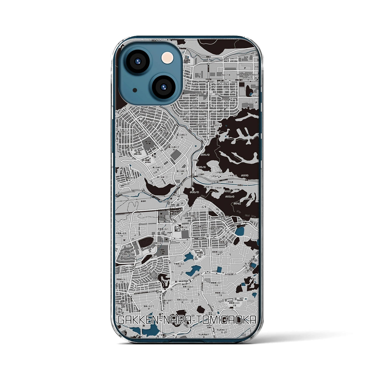 【学研奈良登美ヶ丘(奈良県)】地図柄iPhoneケース(クリアタイプ)