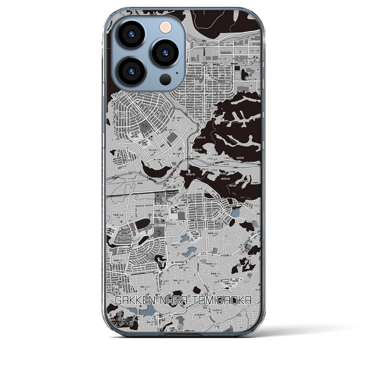 【学研奈良登美ヶ丘(奈良県)】地図柄iPhoneケース(クリアタイプ)